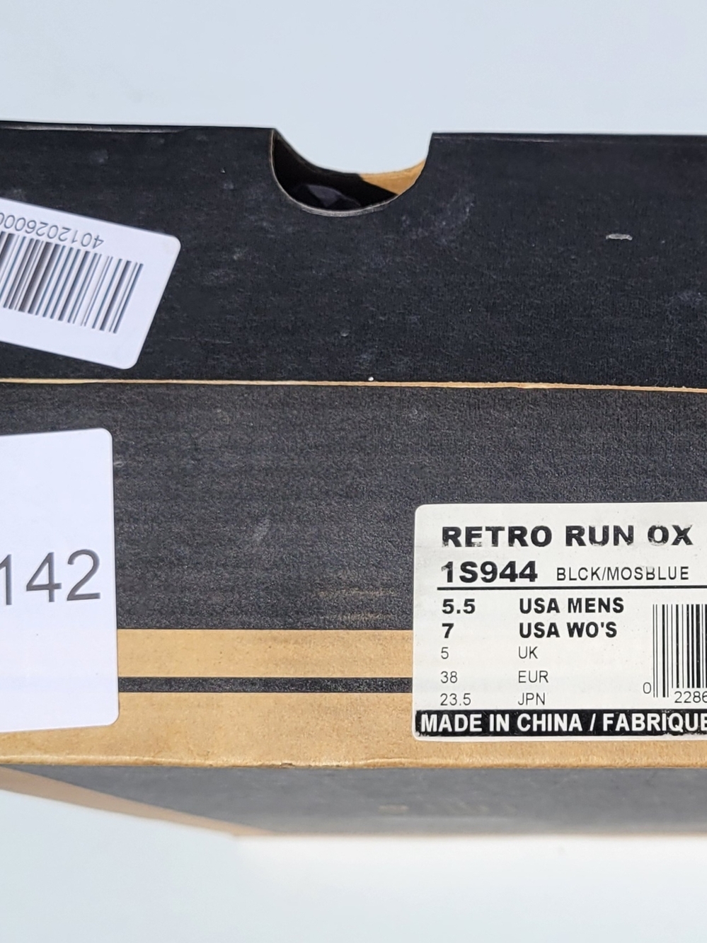 YOUTH 5.5 / WOMENS 7 CONVERSE RETRO RUN OX BLACK BLUE 1S944 New In Box - Picture 2 of 8